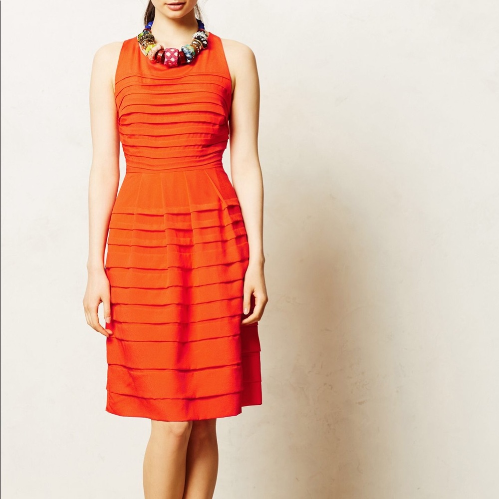 Red Anthropologie Dress